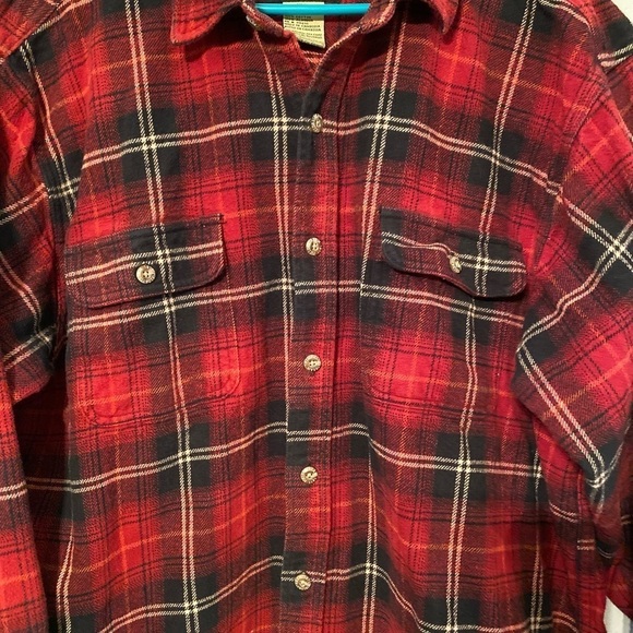 FIELD & STREAM red flannel button down long sleeve size XXL - Picture 5 of 8